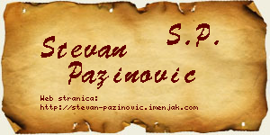 Stevan Pažinović vizit kartica